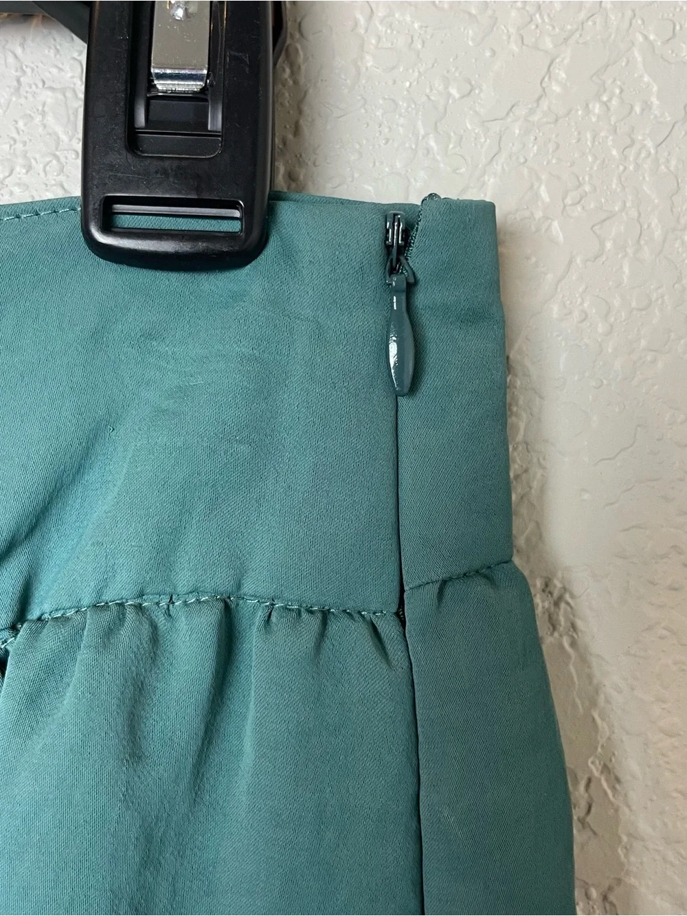 Zara Teal Bubble-Hem Pleated Skirt Size L - Picture 5 of 8